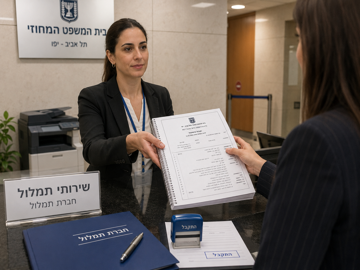 הגשת תמלול לבית משפט
