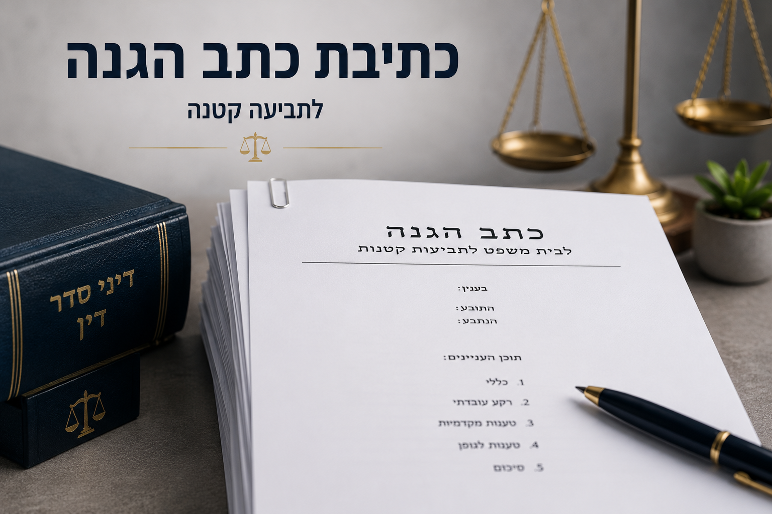 כתיבת כתב הגנה לתביעה קטנה
